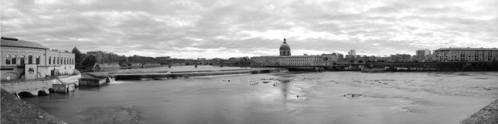 Photo panoramique Toulouse – Retenue Garonne pont Saint Pierre Photo panoramique Toulouse - Retenue Garonne pont Saint Pierre