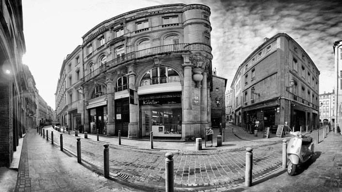 Photo panoramique Toulouse – rue du puits vert Photo panoramique Toulouse - rue du puits vert